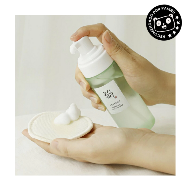 TÓNICO HIDRATANTE Y EXFOLIANTE_ BUBBLE TONER GREEN PLUM + AHA [BEAUTY OF JOSEON]